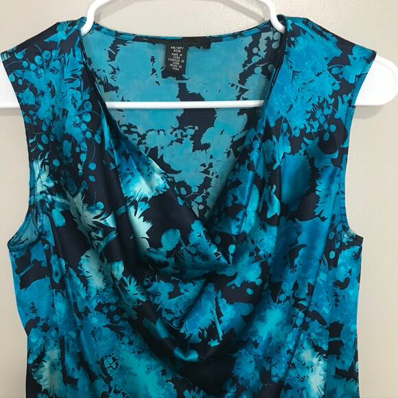 Kenneth Cole Women's Y2K Silk Dress Whimsigoth Celestial Y2K Blue Size XS - Picture 3 of 8